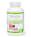 BariSlim 完整的可食用多维素片 - 45 mg 铁 - Bariatric 维生素和包括胃旁塞和胃袖在内的产后外科补充剂 - 混合莓(90个计数)