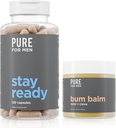 男子纯度 保持准备纤维 补充(120个计数) + 男子 Bum Balm Raw Lotion