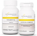 配有活性B-Complex,60 Capsules & Vitamin D3 125 mcg,90 Chewables - 支持能量代谢的活性B-Complex * - 支持骨质健康的维生素D3*
