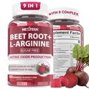 Beet Root Gummys & L-Arginine, Nitric Oxide Supplements for Men & Men & Women w/Organic Beets, B1, B2, B3, B5, B6, Folate, B12 for Energy Boost & 流通支持,无糖, 120 Cts
