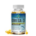 三重强力 Omega-3 2160mg + EPA 1296mg + DHA 864mg + 健康心脏/大脑支持的自然补充,120软胶,60天供应