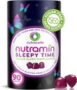 Nutramin Sleepy Time Gummy: Vegan,无糖,天然Melatonin 5mg for Longer Deeper Sleep - No-Daily Groggness, Non-Habit 形成美味无毒过敏-无毒草药睡眠Gummys