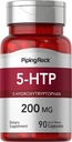 Pipping Rock 5-HTP Supplement | 200mg | 90 Capsules | 5-Hydroxyptophan | Griffonia Simplicifolia 提取 | 非GMO, Gluten Free