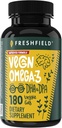 Vegan Omega 3 DHA:藻类石油,最受审查,无碳酸盐(Carageenan),可持续,经过试验,无重金属,鱼油Alt,植物基Omega. 支持心、脑、联合保健