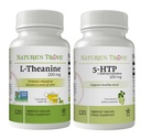 大自然的Trove L-Theanine 200mg 120 蔬菜卡普尔 & 5-HTP 100mg 120 蔬菜卡普尔 - 平静与健康 Mood Stack