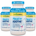 HEAL-N-SOOTHE 联合支持补编 - Bromelain & Papain等蛋白质酶,配有Boswellia,Turmeric & Ginger - 推广蛋白质消化功能和身体防御井 - 90 Counter (3 Pack)