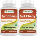 Best Naturals Tart Cherry 提取 1000 mg 120 capsules (120 counts (Pack of 2)) 化学反应: