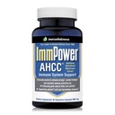 美国生物科学 ImmSciences Immpower AHCC 草药蘑菇补充剂,每瓶500毫克用于免疫支持,维持自然杀手细胞活动,包1,60 Veggie Capsules