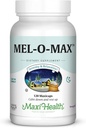 Maxi Health Mel-O-Max - Melatonin - 与瓦莱里安根 - 睡眠援助 - 120卡普尔 - 科舍尔