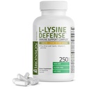 Bronson L-Lysine Defense Imune Support Complex 1500 MG L-Lysine Plus 橄榄叶,大蒜,维生素C和锌 - 非GMO, 250 蔬菜卡普尔