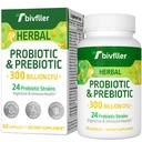 女性的抗生素 -- -- 300亿 CMU,24 Strans Probiotic+15 有机草药 预生素 混合剂 预生剂 和亲生素,用于消化健康,Immune & Gut,腹泻, Bloating, Vegan, 2个月供应