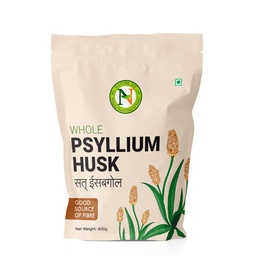 Nature Vit Psyllium Whole Husk, 400g [99% Purity & Freshly Packed]