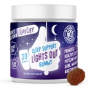 FlavCity Melatonin 成人睡眠Gummys, Lights Out Gummy - 配有基于植物的GABA, Magnesium & Chamomile 深眠和休息时间的可嚼睡眠支持补编,30天供应