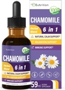 Chamomille草药提取滴,天然冷却草药丁酯补充剂 w/Passion Flower, St. John's Wort, Lavender, Reishi, & Echinacea for Relaxation Support & Immune Support. 2OZ (英语).