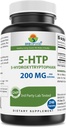 Brieofood 5-HTP 200mg 每架服务 - 240卡普尔 - 5-Hydroxytryptophan 健康放松 - 第三方实验室测试
