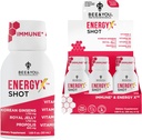 Bee and You Energy X Shot, 12 Pack, 韩国红金森, 皇家Jelly, Propolis, 咖啡因自由能源饮料, 维生素C, B3, B6, B12, 免疫支持补充, 抗氧化剂, 石榴火焰