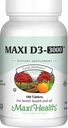 Maxi 健康 维生素 D3 3000 IU 75 mcg 维生素D 健康骨骼,牙齿,免疫支持补充剂 - VIT D3 容易吞咽非GMO,男女补充剂 - Kosher(180片)