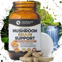 蘑菇 补充大脑 + 有机狮子 Mane, Cordyceps, Ginkgo Leaf, Gotu Kola + More + 天然草药 补充剂(60 Capsules)