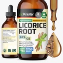 BIO KRAUTER Licorise 根纹 - Licorise 根提取用于消化支持 - 无酒精和糖 - Vegan Drops 4 Fl.Oz.