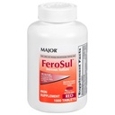 FeroSul少校 - Ferrous Sulfate 325 mg 平板电脑 - 女性和男性的铁辅料 - 特制的易吞平板电脑 - 红色 - 1000 计数器