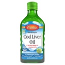 Carlson - Cod Liver Oil, 1100 mg Omega-3s, + 维生素A和D3, Wild Caught 挪威北极Cod Liver Oil, 可持续来源的北欧鱼油液体, 绿色苹果, 250 mL (8.4 Fl Oz)