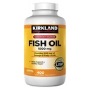 Kirkland 签名 天然鱼油 1000 毫克,300 毫克 Omega-3 - 400 厘米(包装2)