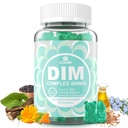 DIM 补充女性400mg, 女性雌激素补充, 男女无糖 DIM Gummys w/ Biotin, Flaxseed Oil, Burdock, Calendula, BioPerine for Hormone平衡, 更年期和前列腺 60Cts