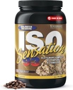 与Glutamine Complex, ISO Sensation 93-Whey 蛋白质粉与加成的Colostrum促进恢复、豁免和固醇健康-巴西咖啡馆,2升