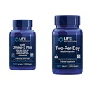 生命延长 Super Omega-3 Plus EPA/DHA 鱼油、芝麻 利格南和双日高概率多维生素和矿物补充品
