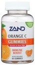 ZAND豁免 橙色维生素C 口香糖、健康与免疫支持补编、可口维生素C w/Citrus Bioflavoids、Rose HIPS和Acerola、Vegan、Gluten Free、60天保障、30次服务