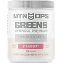 MTN OPS Eva Shockey签名系列 超级绿地有机超级食品 粉末 草莓 30种服务 草莓 4.4 Ounce