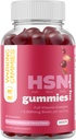 HSN Gummys - 毛皮和钉子 Gummys - 糖无生素 Gummys 5000mcg 配有全维生素复合剂,促进毛发生长,健康皮肤,钉子强度 - 60 Ct草莓和樱桃火焰