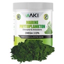 AKI Marine Phytoplanton Powder - Raw Omega-3 EPA 微型藻类 Nannocholinpsis - 植物基蛋白质,总体健康维生素 - 完整的蛋白质源,Vegan & GMO Free(2oz/57g)