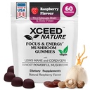 Lions Mane & Cordyceps Mushroom Gummys - 10in1 补编 - Focus, Energy, Mood, Memory & Clarity - 60 Pcs (英语).
