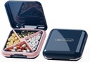 DUBSTAR药盒 - 防水便携式日用品小案 Purses Pocket Compact 旅行药品持有者 Vitamins, Fish Oils, Supples, Medication(深蓝色)