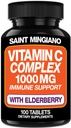 维生素C 1000 mg 配有 老年莓 补充剂 -- -- 双倍标准剂量配有 14 种具体配料 -- -- 100 Capsule / 3个月供应