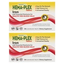 NaturesPlus Hema-Plex铁 - 30 Slow-release platts, pack of 2 - 总血液健康 - 85 mg Chelated铁 - 配有维生素C & Bioflavoids - 非转基因生物,蔬菜和Gluten Free - 60 总服务