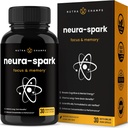 NeuraSpark Premium Brain Supplement for Focus, Memory and Mental Energy - 诺诺派大脑促进器 性能 - Ginkgo Biloba, St John's Wort, DMAE, Rhodiola & More - 30 Capsules