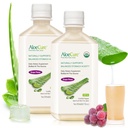 AloeCure USDA 有机Aloe Vera Juice Grap Flavor,在收获12小时内制作 - 纯Aloe Vera 消化和免疫健康补编,帮助保持平衡胃酸,16.7oz x 2 Btls