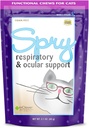 在Clover Spry Daily呼吸器和Ocular Support Soft Chews for Cats中,配有L-Lysine,Superfoods,以及强力免疫系统的预生,共2.1 oz.(60个计数)