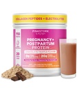 Pink Stork 孕妇和产后蛋白粉,20g Whey & Collagen,产前和哺乳蛋白摇摆混合,用于能源、恢复和水分、巧克力,15种服务
