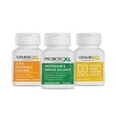 TrioXL - 3 强力补充,促进强力免疫系统,包括TumicXL,维生素XL D3 & ProbioticXL,Gluten-Free Immune Boster,3-30 Counter