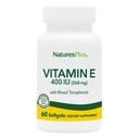 NatusPlus 维生素E - 400 iu 混合D-Tocopherol,60 软胶 - 容易吞咽维生素E 补充剂,衍生自天然大豆石油 - 自由狂犬病防御 - 格鲁滕 - 免费 - 60 服务