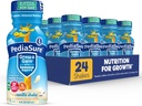 PediaSure 生长和增益与免疫支持,27种维生素和矿产品为儿童,7克蛋白质,非GMO,无胶体,香草,8-fl-oz瓶,24包
