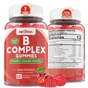 维生素B 复合蛋白,Vegan Vitamin B Gummys 含2000 mcg Methyl B12, Methyl Folate ++ Choline + Inositol,维生素C + 锌 支持能源,Mood, Immune,健康头发,皮肤 - 60 Cts