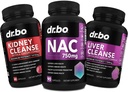 NAC Kidney Liver Cleanse Detox - 750mg N Acetyl Cysteine Pure Vitamin Capsule - Daily Liver Kedney Detox支持Gallbladder, Bladder Urinary Tracts Suppers & Milk Thetle (英语) (英语).