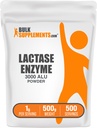 Bulk Assupports.com 乳酸酶(300 ALU) 粉末 - 乳酸酶(Lactase Enzyme) 补充,消化支持 - Gluten Free,每服1g,500g(1.1磅) (Pack of 1)