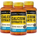 MASON 天然钙 Citrate + 维生素 D3, 6个月供应,加强肌肉功能和骨质健康, 3包