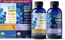 妈咪的Bliss有机 Cough Syrup & Mucus for Kids, 日夜Combo 包,配有维生素C和豁免支持, 包含有机蜂蜜和常春藤叶, 4 Fl Oz (Pack of 2)