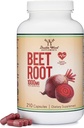 Beet Root Powder Capsules (Organic and Vegan) (210 count, 1000 mg per service) - 双木为总体健康支持的来自Beets的超级硝酸盐食品